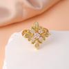 Women's Retro Starburst Zircon Ring - Multi-layer, Colorfast, Korean Style Statement Piece for Index Finger