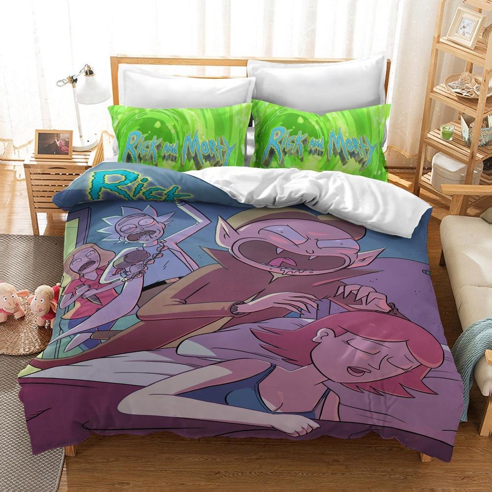 Bedding Kit Rick Morty Ii Series Size Three-Piece Quilt Cover