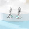 Modische leuchtende Glühwürmchen-Ohrringe 925er Sterlingsilber Lila Schmetterling Welle Fischschwanz Anhänger Ohrringe Feiner Party-Schmuck Geschenke