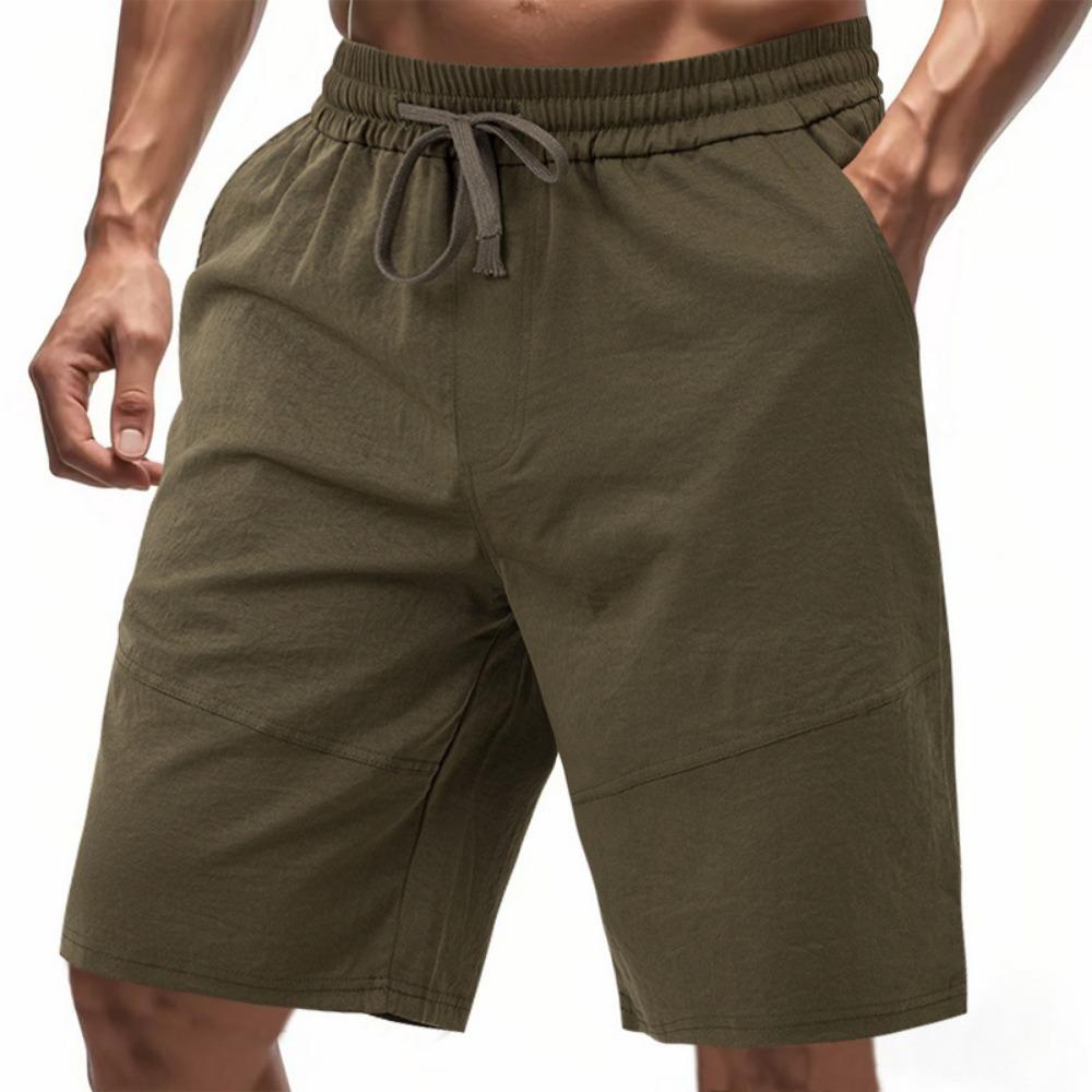 Sommer Herren Outdoor Strand Casual Mehrfach-Taschen Einfarbig Shorts Stilvolle Herren Urlaubs-Badeshorts