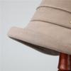 Woolen Bucket Hat Female Ji British Retro Style Mother Hat Big Brim Curling Shows Washbasin Hat Tide