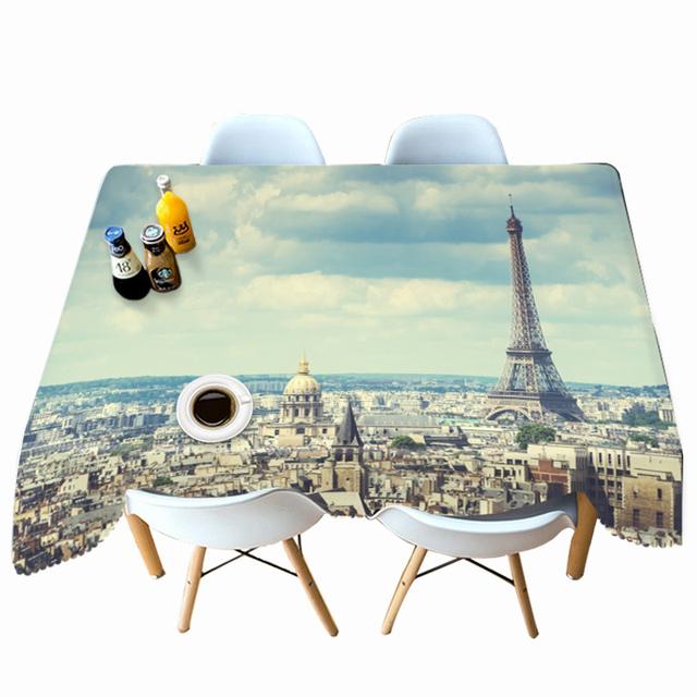 

Скатерть с рисунком величественного пейзажа и исторических зданий, утолщенная хлопковая прямоугольная скатерть для свадьбы, пикника, вечеринки 60 X 60CM
