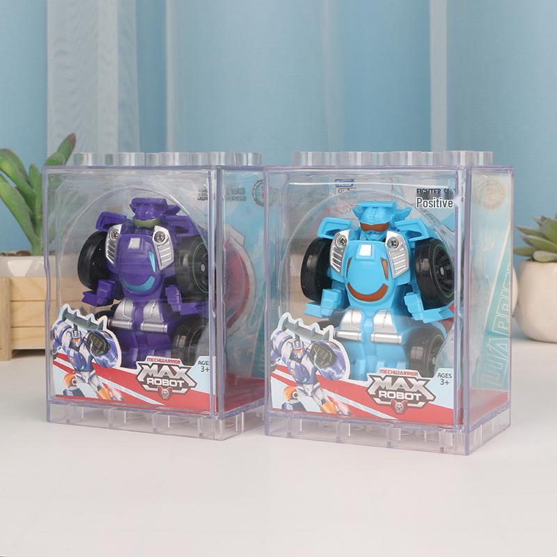 Mini Manual Transformer Robot Car Toy for Kids - Pocket-Sized Autobot Model Building Block