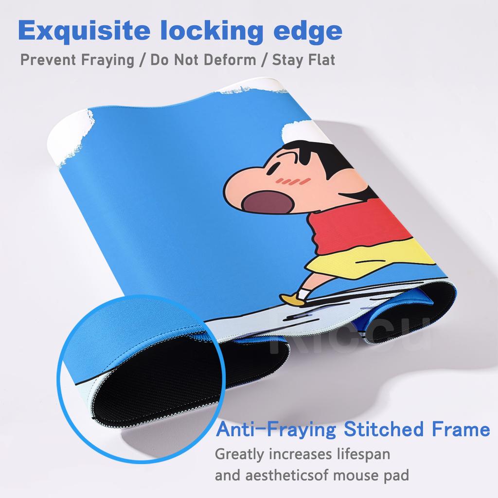 Extended Anime Cartoon Mouse Pads C-Crayon Shin-chans Desk Mats Peripherals HD Gamers Anti-slip Keyboard PC Rubber Table Carpets