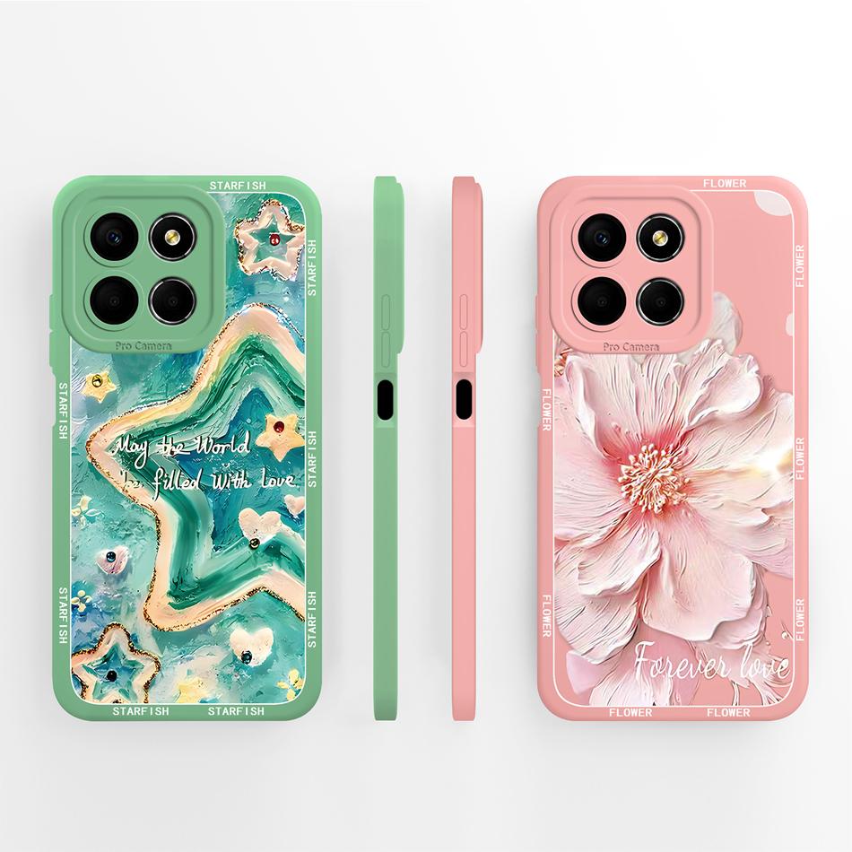 For Honor X8 X8B X8A Case Creative Paiting Cover For HonorX8B Honor X 8 5G Funda Soft Liquid Silicone Anti Drop Phone Back Cover