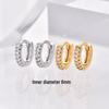 Elegant Zircon Geometric Ear Cuffs: European & American High-End Fashion Accessories for Women