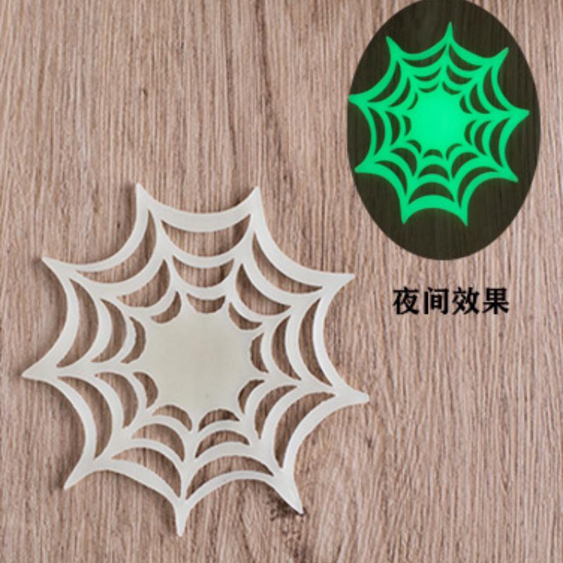 Insulated Coaster, Spider Web Fluorescent Placemat, Luminous Silicone Coaster