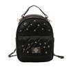2025 new backpack women's fashion single shoulder portable backpack niche design advanced sense rivet small backpack