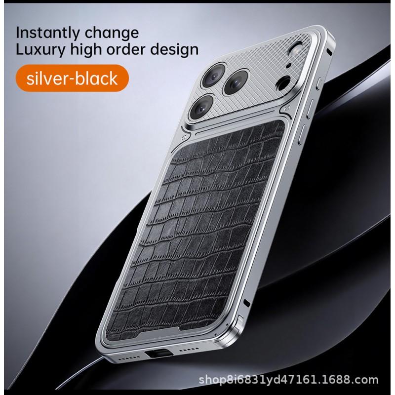 IPhone 16 Pro Max Case Premium Crocodile Texture Full Body Shockproof Business Style