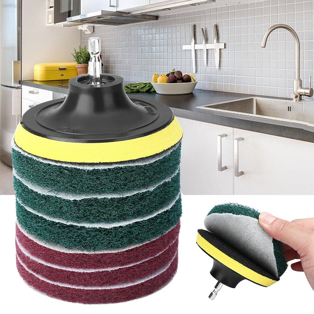 Power Scrubber Scouring Pad Brush Head Cleaning Household Universal Tools Floor Tile Polishing Kitchen Bathroom Car Dropshipping