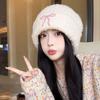 Wool Hat Bow Knitted Hat Solid Color Knit Beanie Sweet Crochet Basin Cap  Outdoor