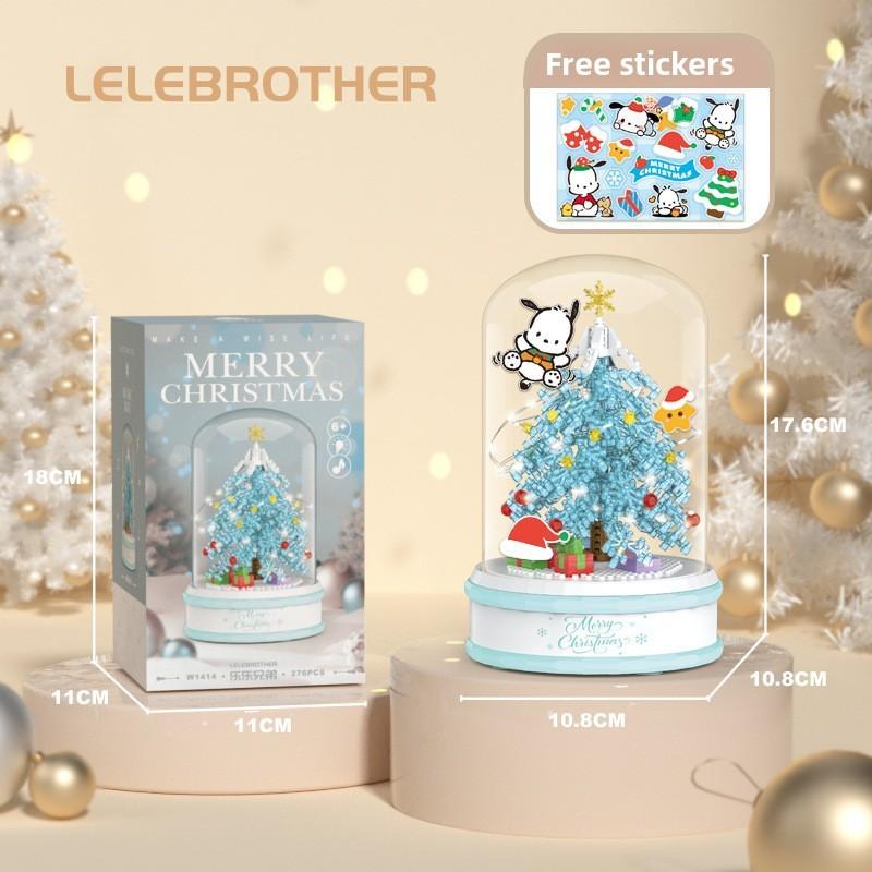 Christmas Tree Building Blocks With Music Box And Lights For Kids Holiday Gift