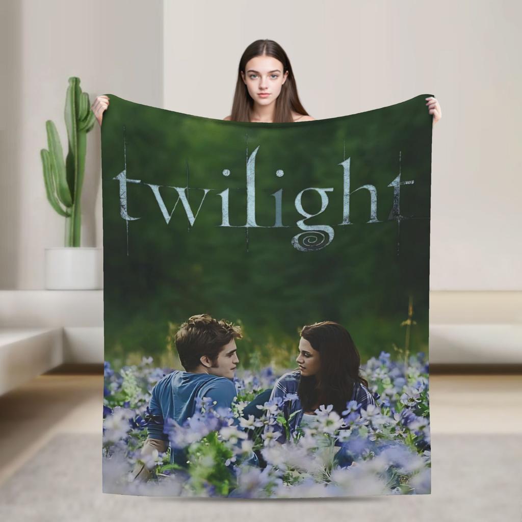 The Twilight Edward Bella Soft Warm Blanket Travel Plush Throw Blanket Aesthetic Couch Chair Flannel Bedspread Sofa Bed Cover