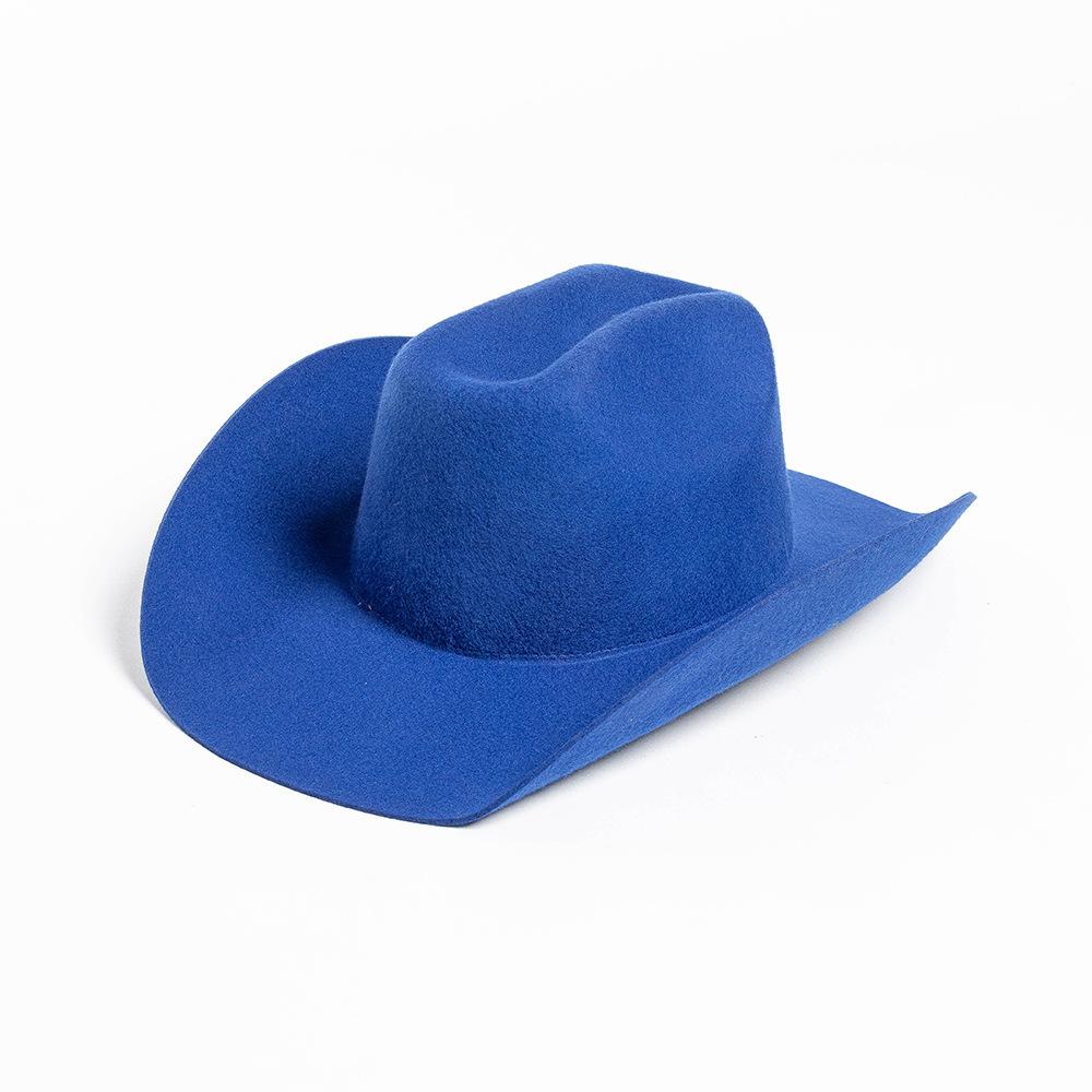 USPOP Chapeau de Cowboy 100% Laine Unisexe Chapeau Feutre à Large Bord Couleur Unie Style Fedora Classique Plusieurs Tailles S–XL Automne Hiver