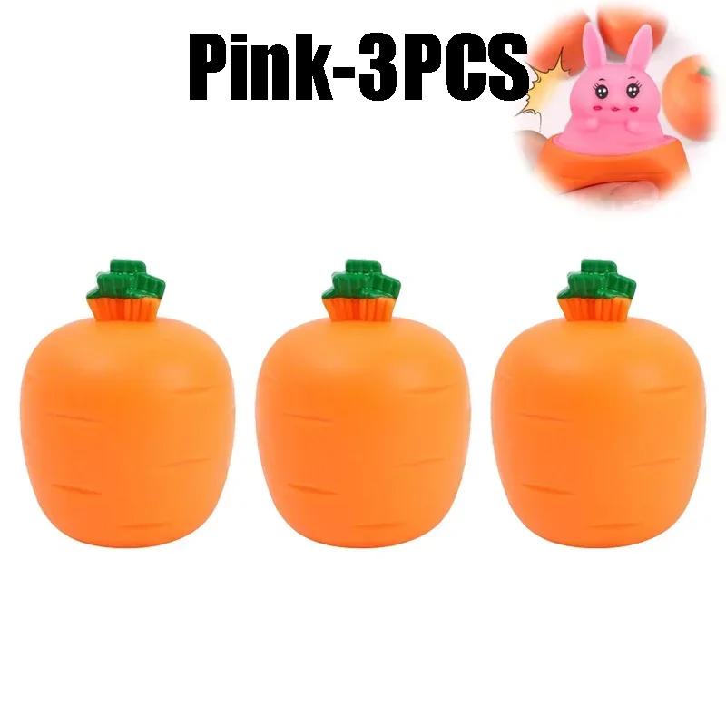 Squeeze Cup Carrot Sensory Toy for Stress Relief Funny Rabbit Shaped Fidget Toys Gifts for Anxious Adults Kids