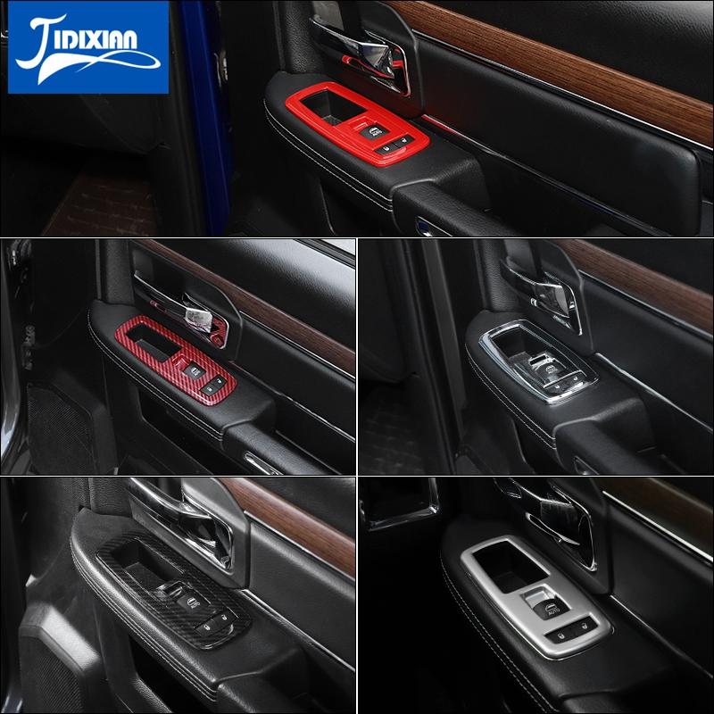 Car Inner Window Lift Switch Button Panel Decoration Cover Stickers for Dodge Charger Durango 2011-2022 for Dodge RAM