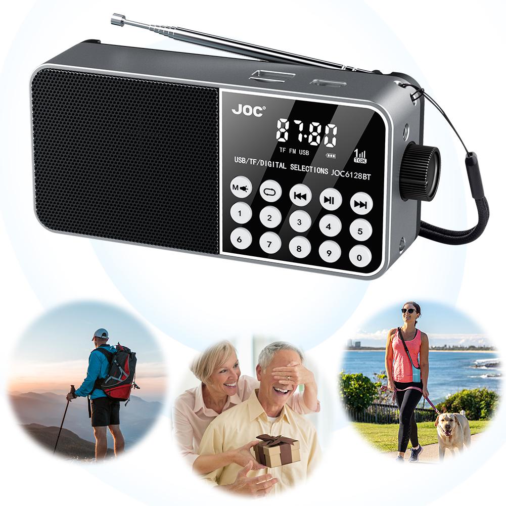 Wireless FM Portable Radio LED Digital Display Support TF Card MP3 Player USB Drive LCD Display Speaker