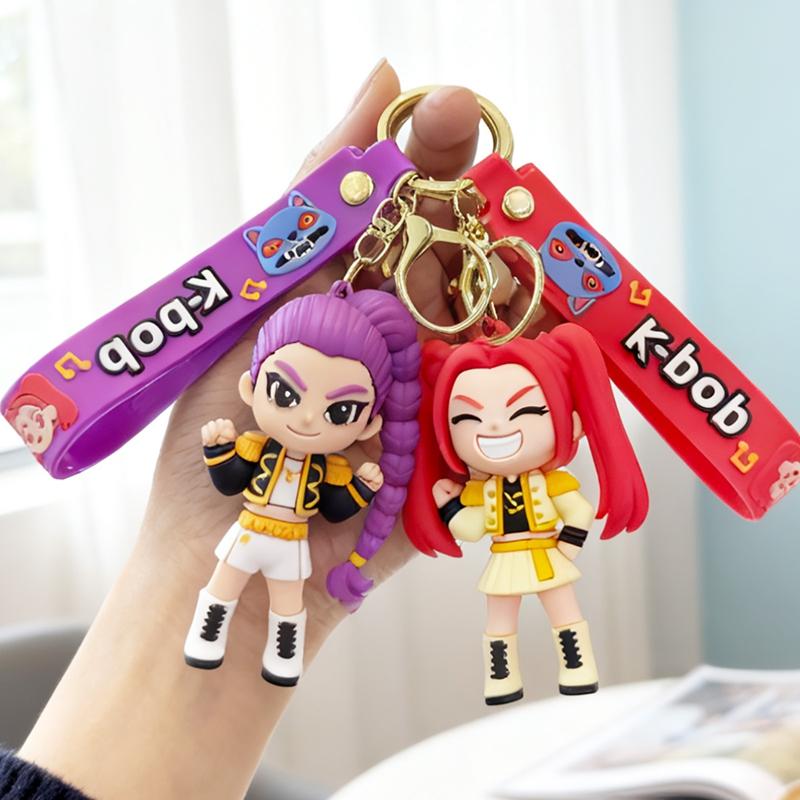 Kpop Demon Hunter Birthday Party Favors Gifts Keychains Kpop Anime Fans Backpack Charms Keyring New Year 2026 Christmas Gifts