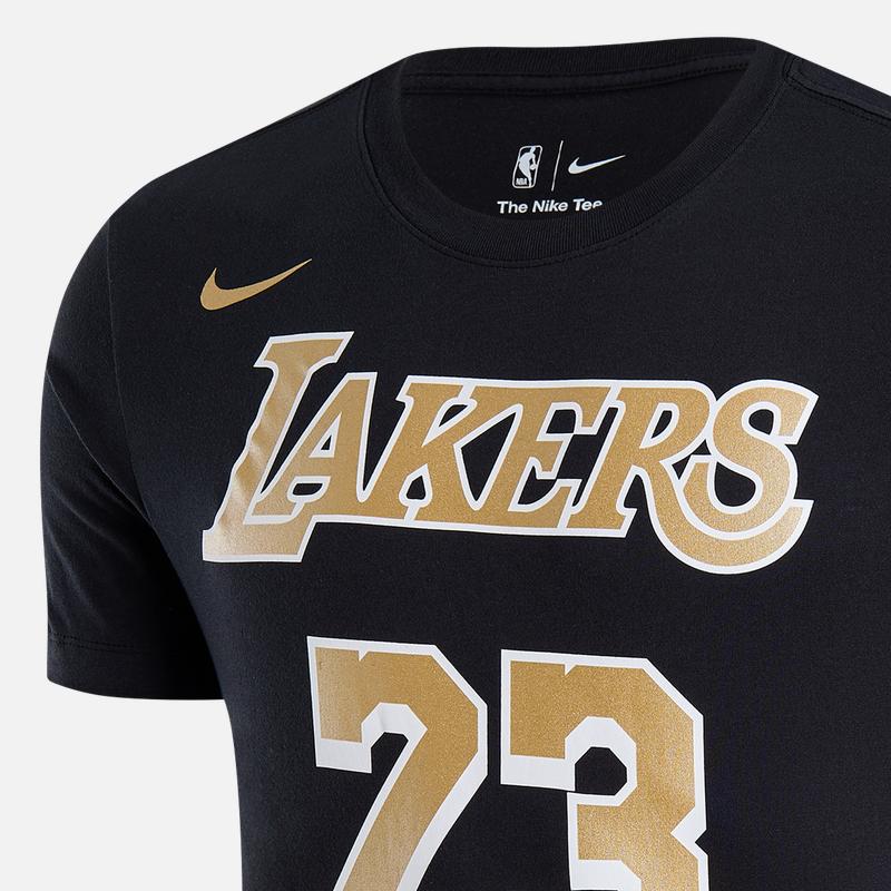 Nike X NBA Select Series Los Angeles Lakers LeBron James 23 Pohodlné Měkké Tričko s Krátkým Rukávem a Kulatým Výstřihem Pánské Topy Černé FV8846-010