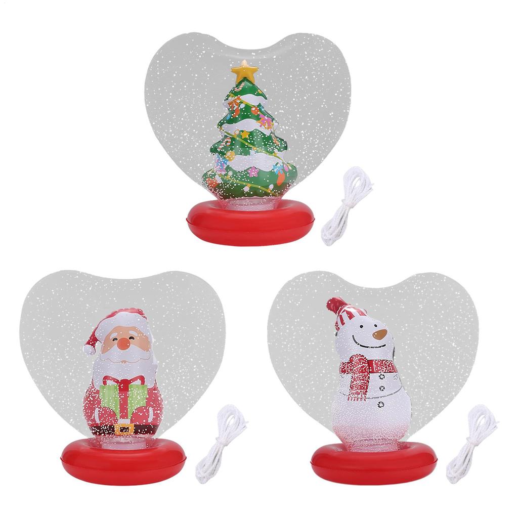 2025 Inflatable Christmas Balls Heart Shape Christmas Decorations Figurine Inside Holiday Blow Ball For Outdoor Yard Pool