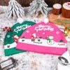 2pcs/set Snowman Christmas Car Seat Cover Cartoon Auto Headrest Decorative Hat  Car Decor