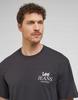 Lee logo loose TEE Washed Black very loose black T-shirt t-shirt M