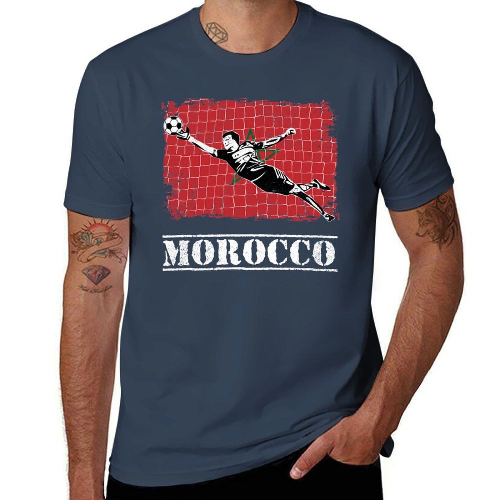 Morocco Soccer Goalie Goal Keeper Shirt Tshirt Fashion Casual Short Sleeve Tshirt S
