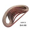 20pcs Sanding Belts 15x452mm 60 240 Grit for M10 Sander Adapter Polishing Machine Used for Wood Metal and Fabric