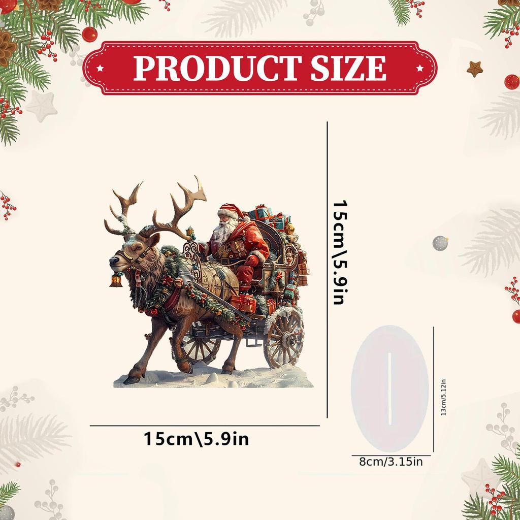 2D Acryl Dekorative Weihnachtsornamente, Sammlerstück Tischdekoration für Wohnzimmer, Schlafzimmer