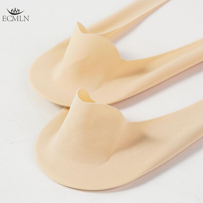 Women Ice Silk Boat Socks Non Slip Heel Summer Invisible Socks Pure Cotton Thin Socks