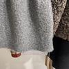 Korean High-Waisted Curly Fur A-Line Skirt - 2025 Autumn/Winter Petite Fashion, Elastic Waist, Slimming Design