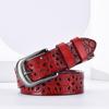 Ladies Belt Leather Hollow Cowhide Belt Fine Decorative Belt