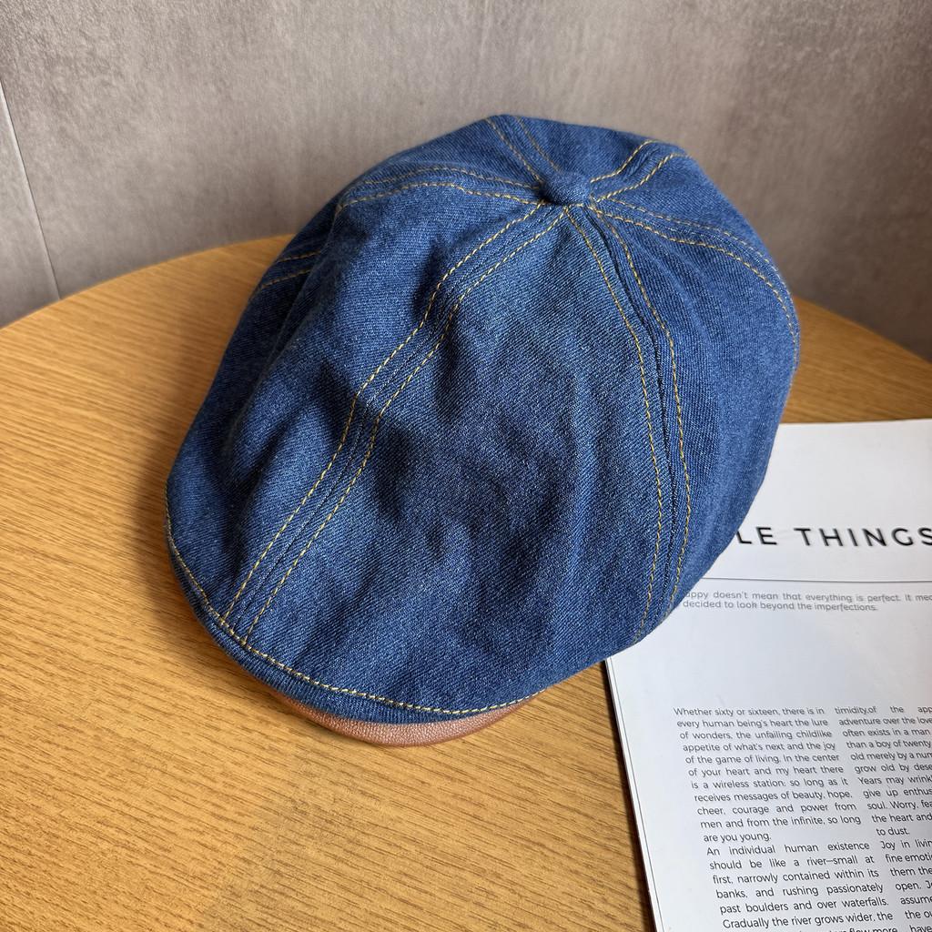Vintage Denim Cap With Breathable Sunshade For Women Spring Summer Fashion