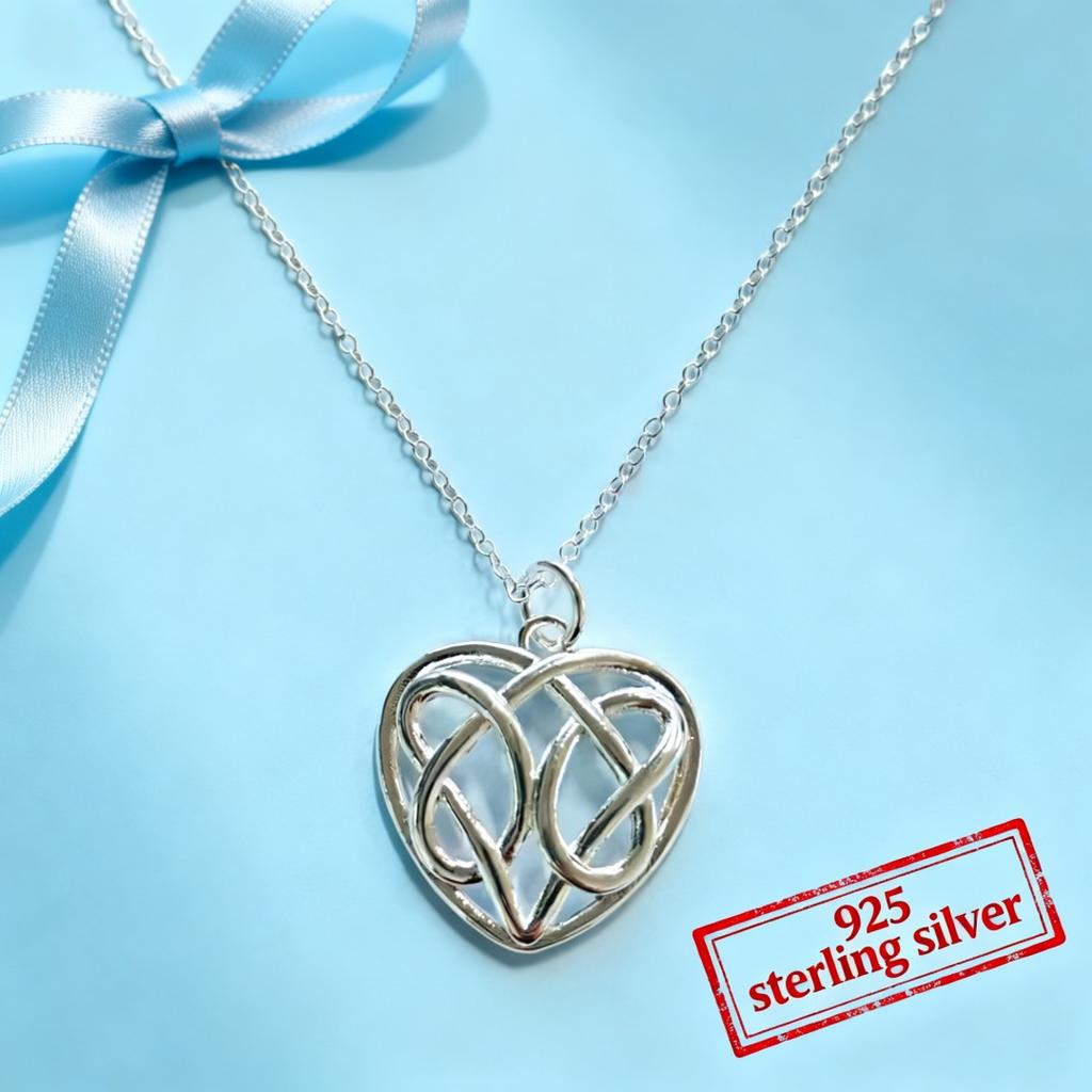925 Sterling Silver Charms Heart Pendant Necklace for Women, Fashion Brands, Hot Party, Wedding Jewelry Gifts