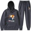 Men Women Hoodie Sweatpants Set Fleece Lined Tracksuit Casual Sportswear Winter