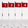 4 Pieces Practice Flagstick with Cup Numbered Golf Fiberglass