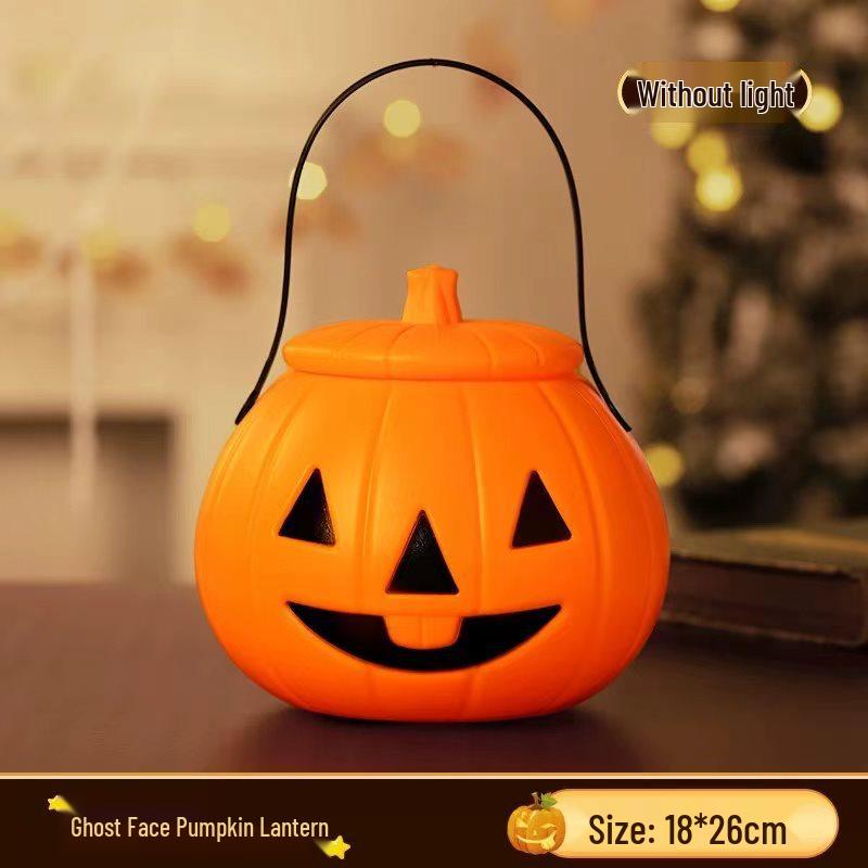 Halloween Pumpkin Lantern and Candy Bag with Luminous Effects for Trick-or-Treating