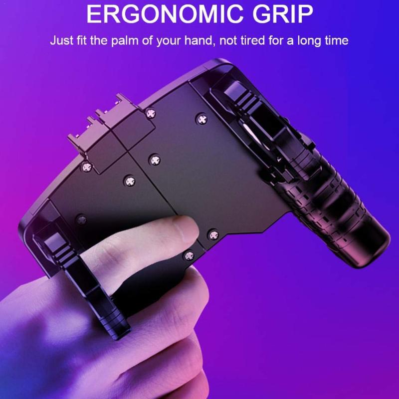 K21 PUGB Hjälp 4 Finger Länkning Spelhandtag Peace Elite Snabbskjutknapp Kontroller för PUBG