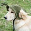 Summer Outdoor Protection Corduroy Dog Baseball Cap Cat Beach Visor Hat with Ear Stylish Pet Photography Props Holes Adjustable Puppy Sunbonnet