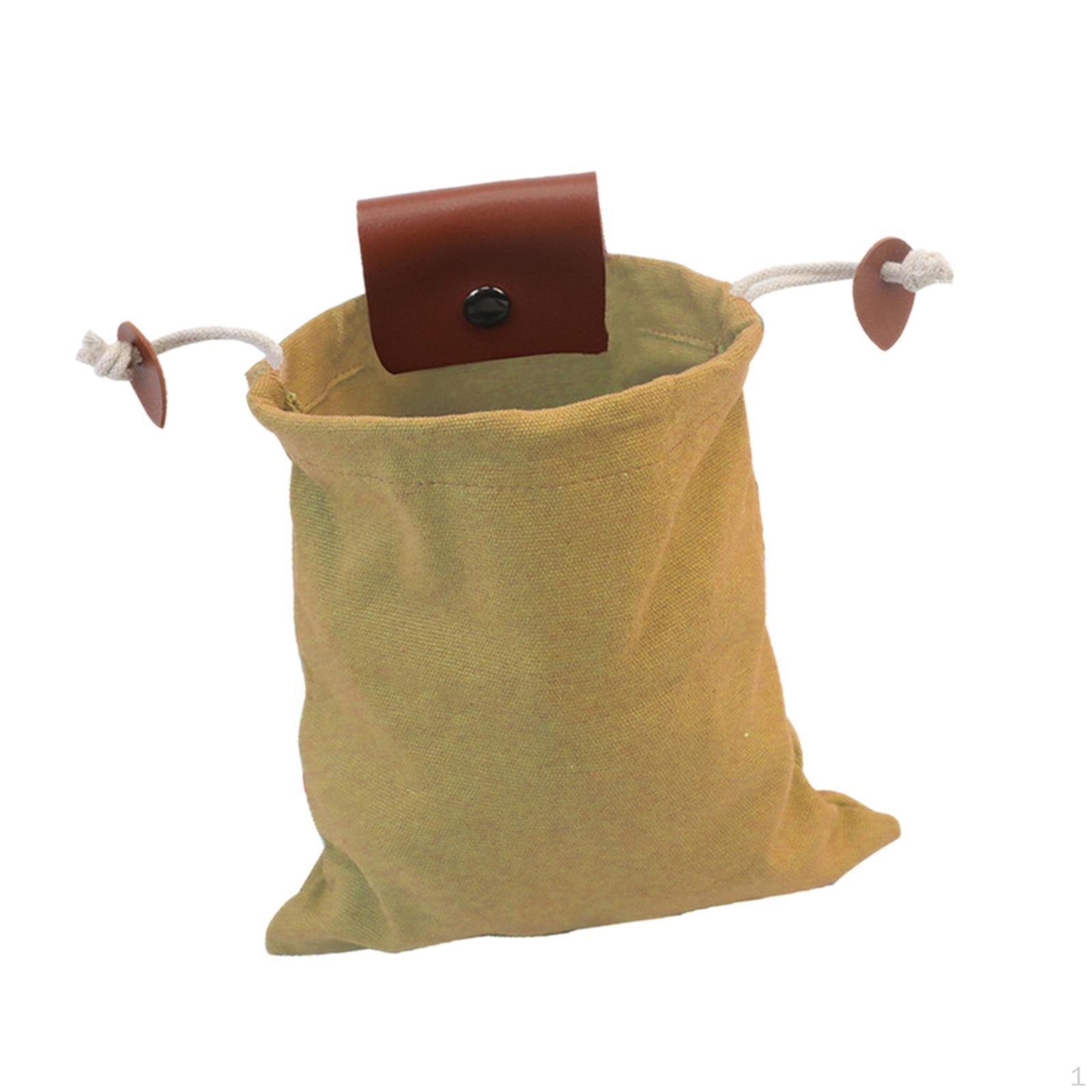 

Холщовая сумка для сбора грибов и ягод с петлей для ремня 8,5x7,9 дюйма Компактный легкий аксессуар Водостойкий хаки