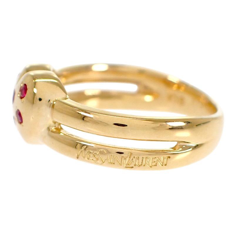 YVES SAINT LAURENT  #12(JP Size) ring gold K18 yellow gold Women