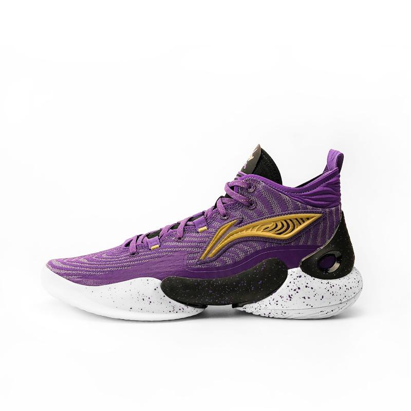 

Новые LiNing YuShuai 18 CBA Пекинский спортивный университет Амортизация PE Износостойкие Полувысокие Баскетбольные кроссовки Мужские Фиолетовые ABAU009-12 43