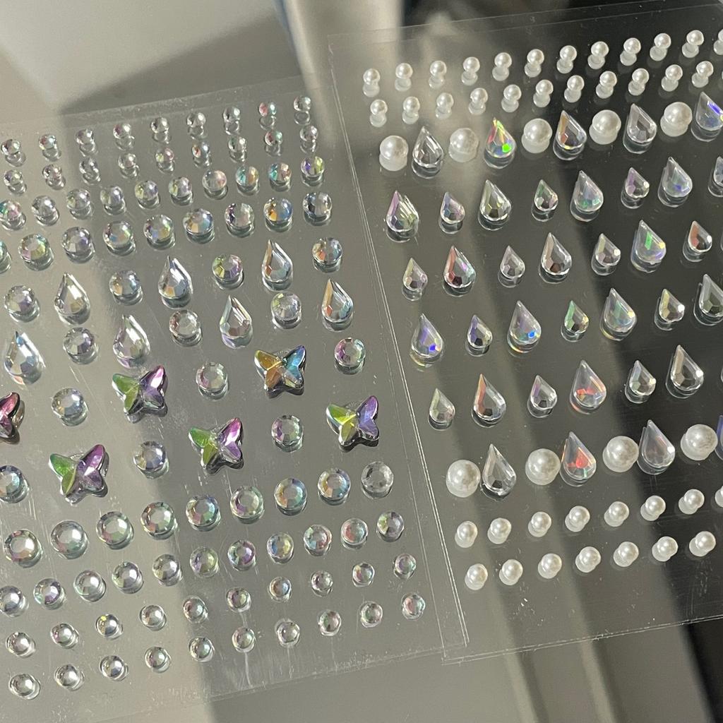 Naklejki z Kryształkami Diamentowymi 5D Błyszczące Kropla Wody Rhinestone Naklejka Dekoracyjna Rękodzieło Samoprzylepne Klejnoty Prezenty dla Dziewczynek Dzieci