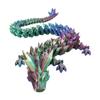 3D Printed Articulated Dragon Rotatable Joint 3D Crystal Chinese Dragon Ornaments Mystery Dragon Egg Toy Home Office Decoration