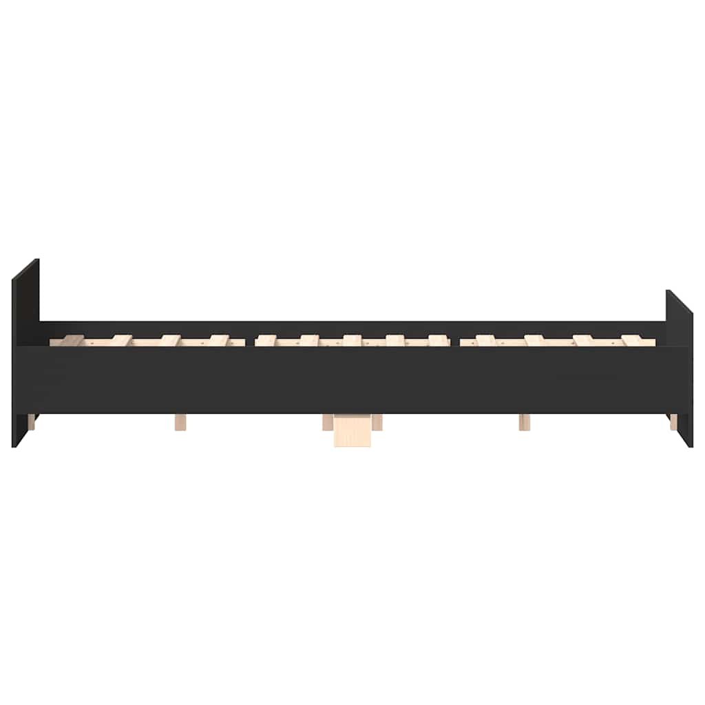 Bed Frame with Headboard and Footboard Black 140x190 cm