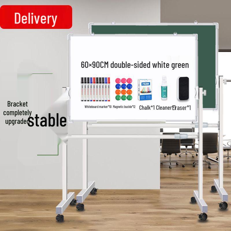 Double-Sided Magnetic Mobile Whiteboard Stand for Home & Office Teaching and Training