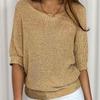 Women's Plus Size Knitwear, Solid Color for Fall and Winter
