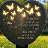 Heart Memorial Plaque Stake Sympathy Grave Markers Acrylic Grave Stake Decorations for Cemetery Outdoors Yard Garden