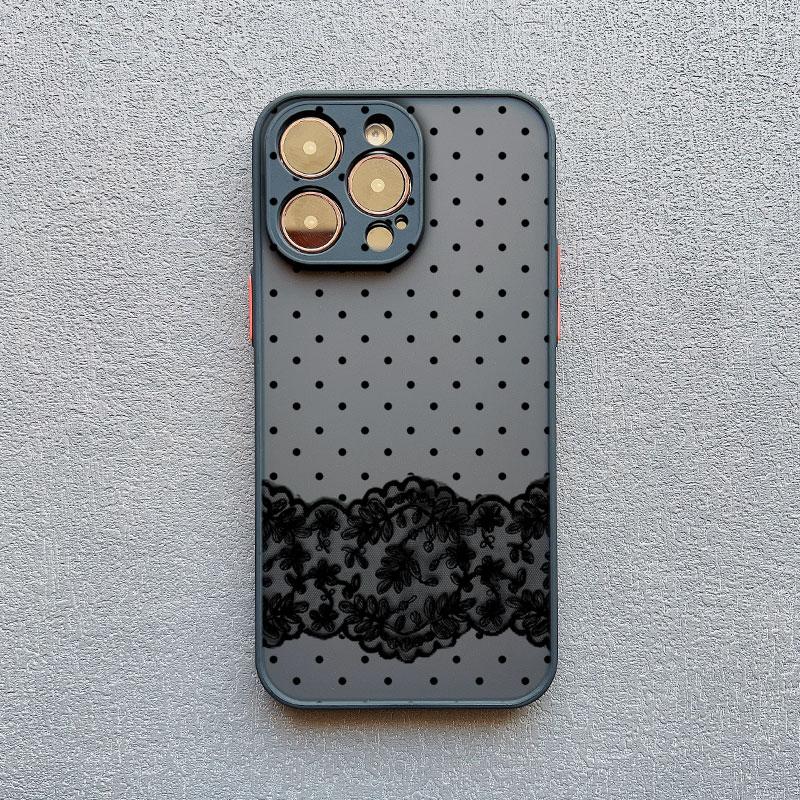 

Black Lace Trim Phone Case For Samsung Galaxy S23 S24 S25 S26 Ultra S22 S21 S20 Plus FE A15 A16 A34 A35 A54 A55 A56 Matte Cover Galaxy S20+