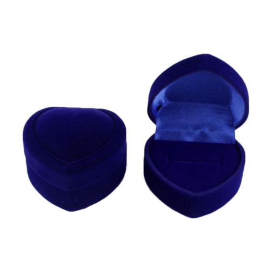 Heart Shape Finger Ring Ear Stud Jewelry Display Holder Storage Box Container